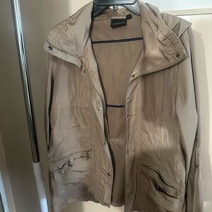 Beige Hooded Jacket lightweight
